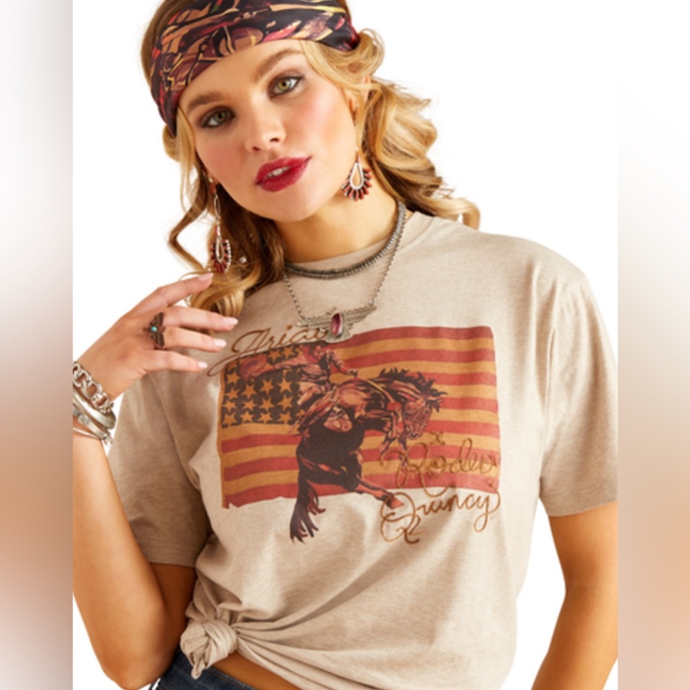 Ariat x Rodeo Quincy Rodeo Flag Tee
